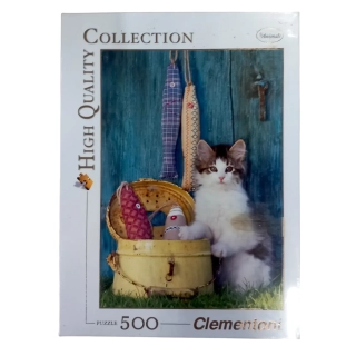 Puzzle Le chat 500 pcs d'occasion - Clementoni -Dès 11 ans |Jeu Change - Ressourcerie du Pays de Gex