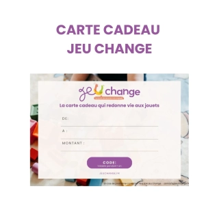 Carte Cadeau - 10 euros | Jeu Change - Jeu Change