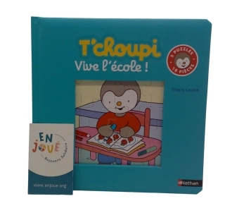Livre-puzzle T'choupi : Vive l'école ! d'occasion - Nathan - Dès 3 ans - Enjoué -  Rejouons Solidaire