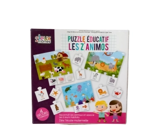 Puzzle Les Z'animos d'occasion - Jeux 2 mômes-  Dès 4 ans | Jeu Change - Ressourcerie du Pays de Gex