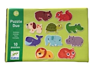 Puzzle Duo Animaux 10pcs d'occasion - Djeco - Dès 2 ans | Jeu Change - La Fabrik du Petit Zèbre