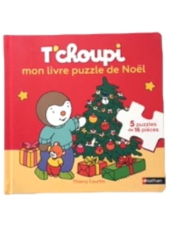 Mon livre puzzle de Noël T'choupi - Nathan - Dès 2 ans | Jeu Change - La Fabrik du Petit Zèbre