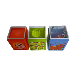 3 Cube empilables d'occasion - Dès 12 mois - Copains des jouets