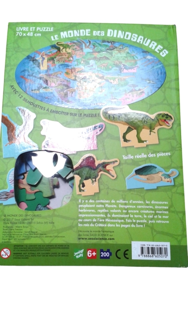 Livre puzzle Le monde des dinosaures d'occasion -Dès 6 ans |Jeu Change