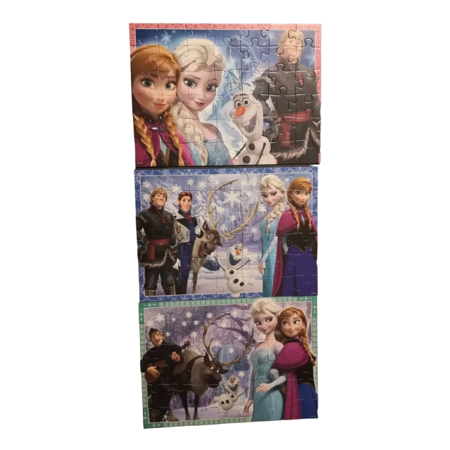 Puzzles d'occasion La Reine des neiges (3×42 pièces) - Dès 3 ans