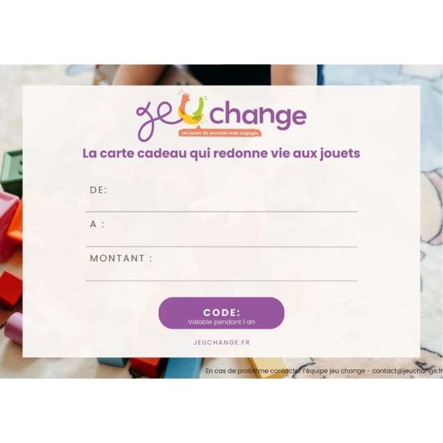 Carte Cadeau - 30 euros | Jeu Change