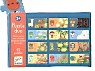 Puzzle Duo cache cache d'occasion - Djeco - Dès 2 ans | Jeu Change