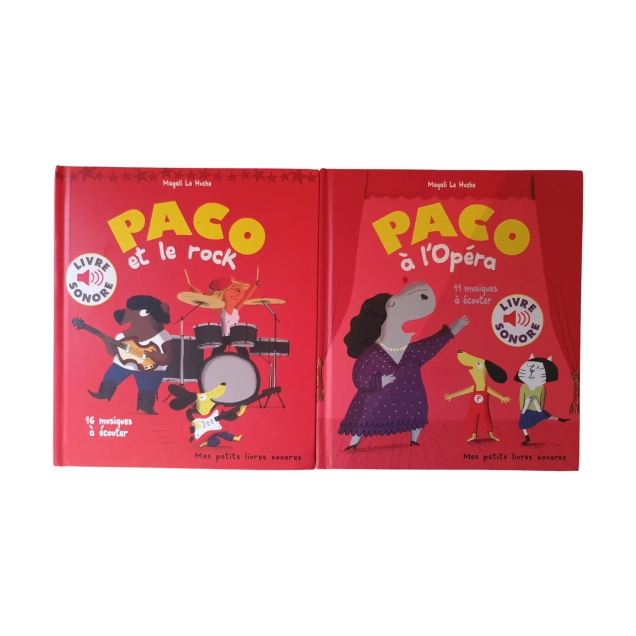 Lot de deux livres sonores d'occasion "PACO" - Dès 3 ans